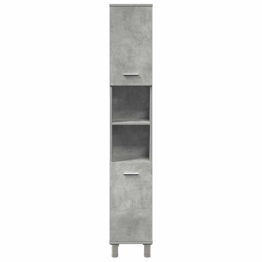 vidaXL 3 Piece Bathroom Furniture Set Concrete Grey Engineered Wood 5