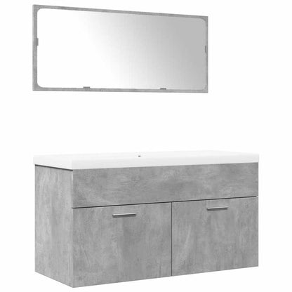 3 Piece Bathroom Furniture Set Engineered Wood 90 x 38.5 x 46 cm