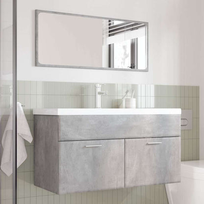vidaXL 3 Piece Bathroom Furniture Set Concrete Grey Engineered Wood 3