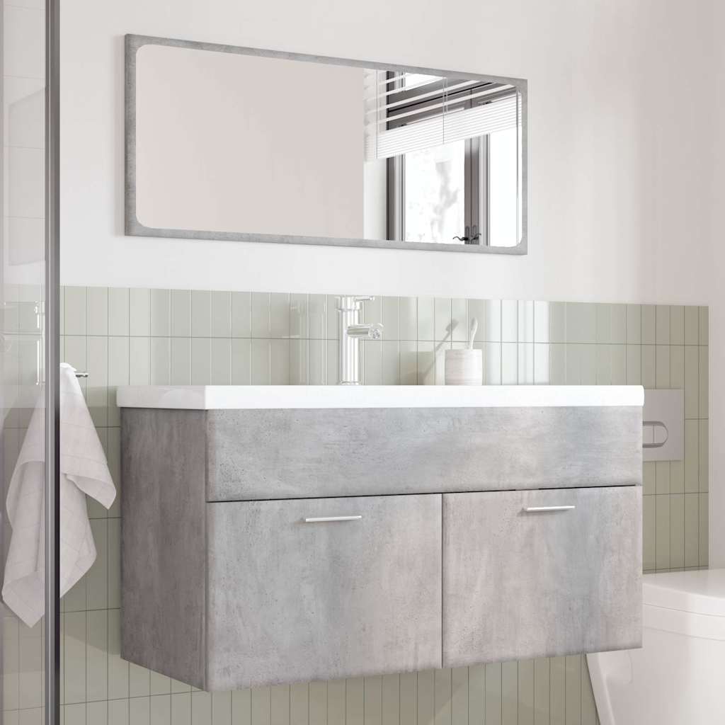 3 Piece Bathroom Furniture Set Engineered Wood 90 x 38.5 x 46 cm