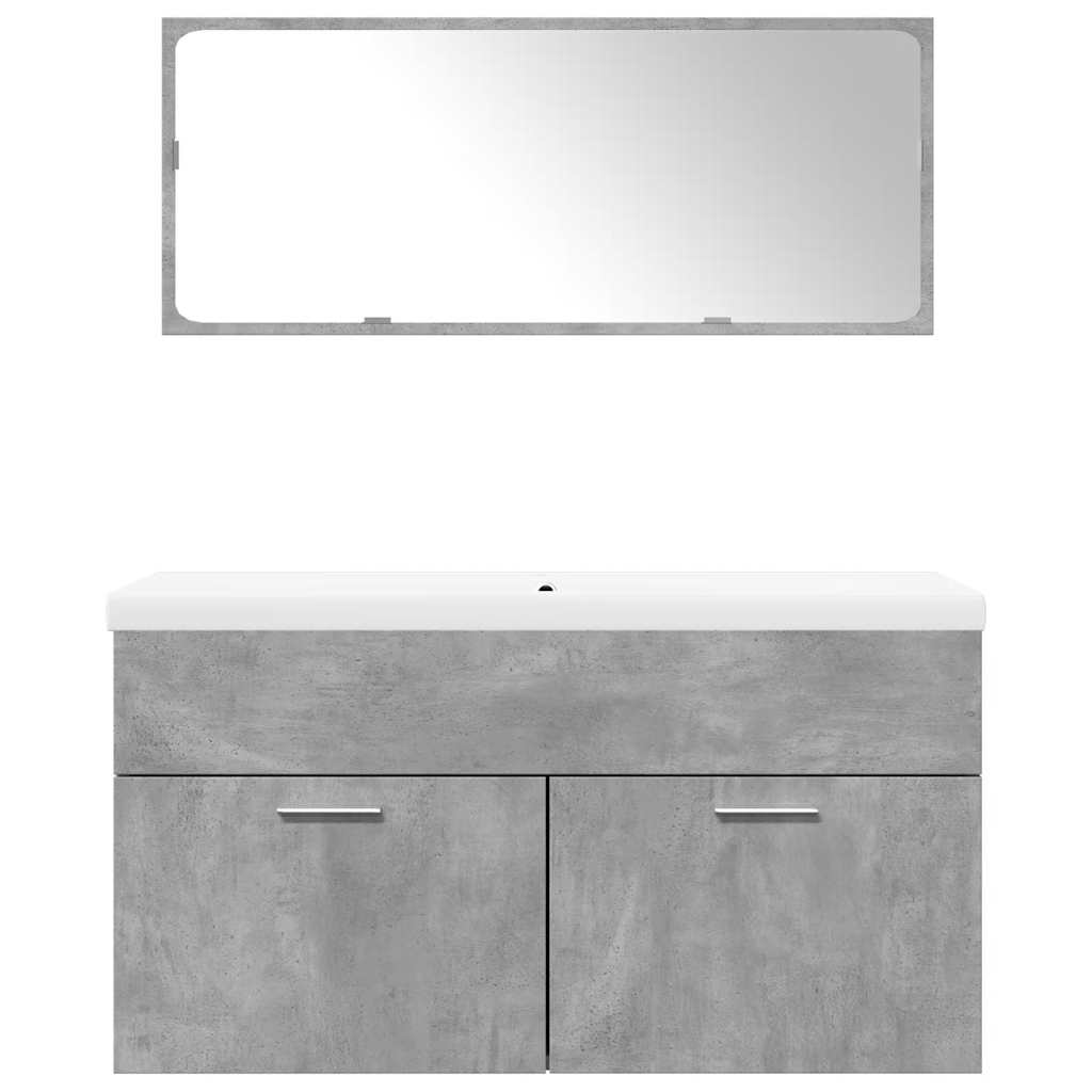 3 Piece Bathroom Furniture Set Engineered Wood 90 x 38.5 x 46 cm