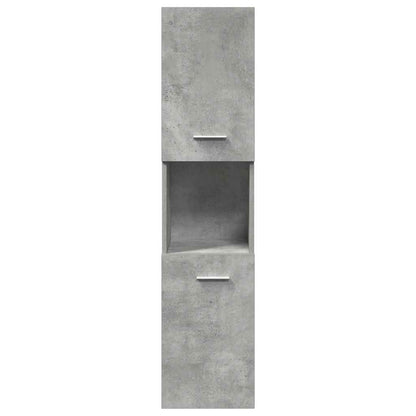 vidaXL 4 Piece Bathroom Furniture Set Concrete Grey Engineered Wood 6