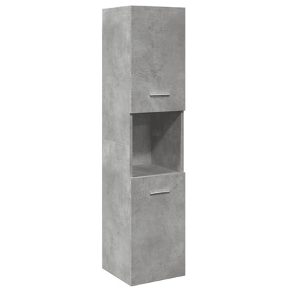 vidaXL 4 Piece Bathroom Furniture Set Concrete Grey Engineered Wood 6