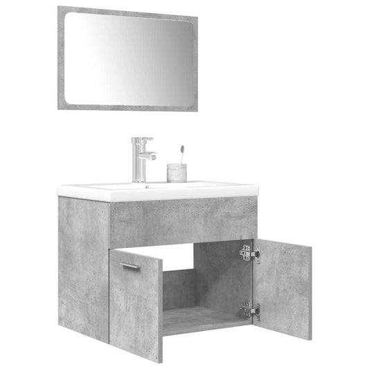 3 Piece Bathroom Furniture Set Engineered Wood 60 x 38.5 x 46 cm