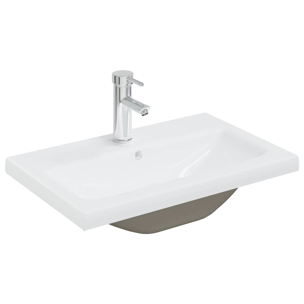 vidaXL 4 Piece Bathroom Furniture Set Concrete Grey Engineered Wood 4