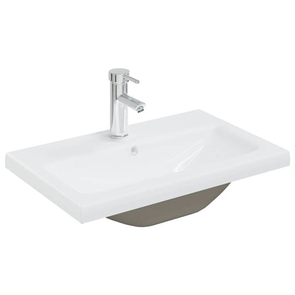 vidaXL 4 Piece Bathroom Furniture Set Concrete Grey Engineered Wood 4
