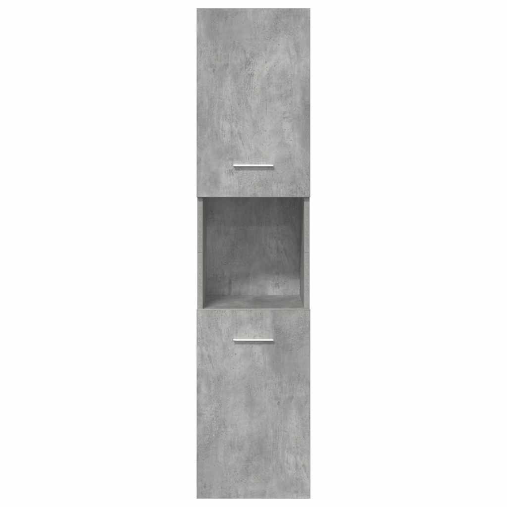 vidaXL 5 Piece Bathroom Furniture Set Concrete Grey Engineered Wood 4