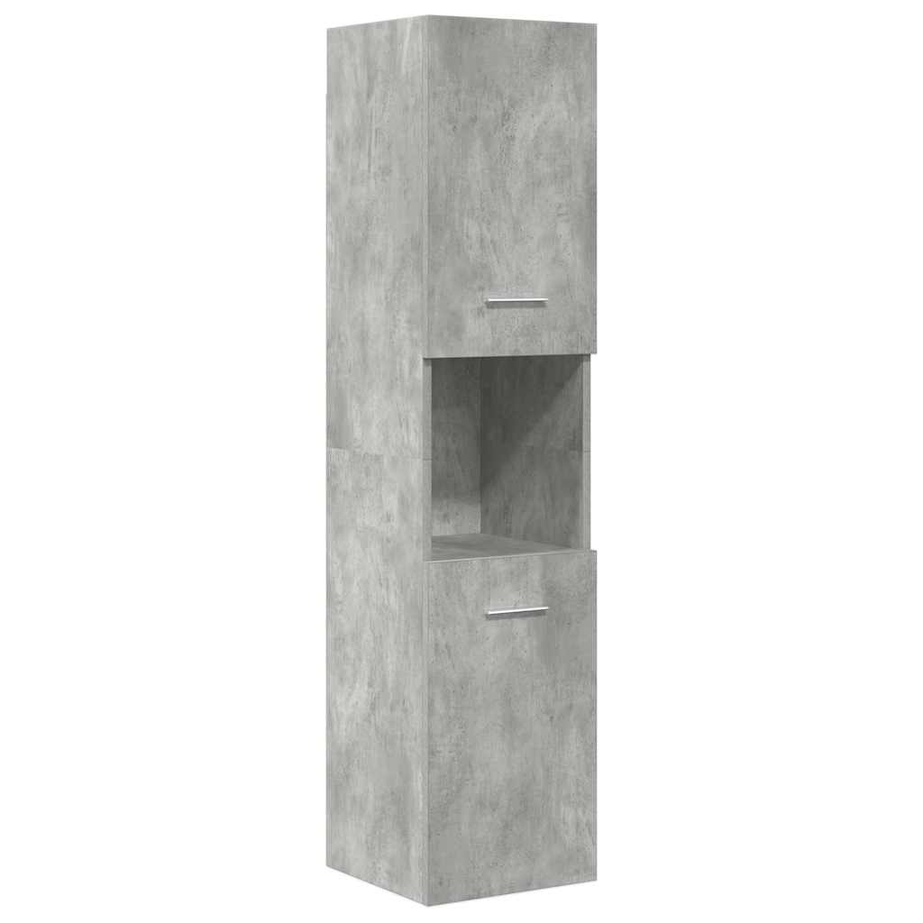 vidaXL 5 Piece Bathroom Furniture Set Concrete Grey Engineered Wood 5