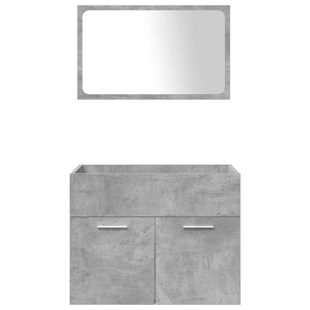 vidaXL 5 Piece Bathroom Furniture Set Concrete Grey Engineered Wood 6