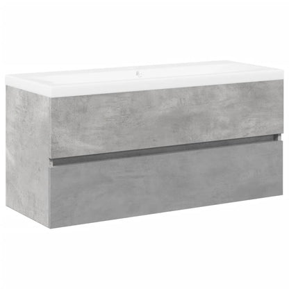 vidaXL 2 Piece Bathroom Furniture Set Concrete Grey Engineered Wood 2