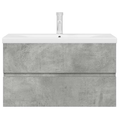 vidaXL 2 Piece Bathroom Furniture Set Concrete Grey Engineered Wood 4