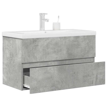 vidaXL 2 Piece Bathroom Furniture Set Concrete Grey Engineered Wood 1