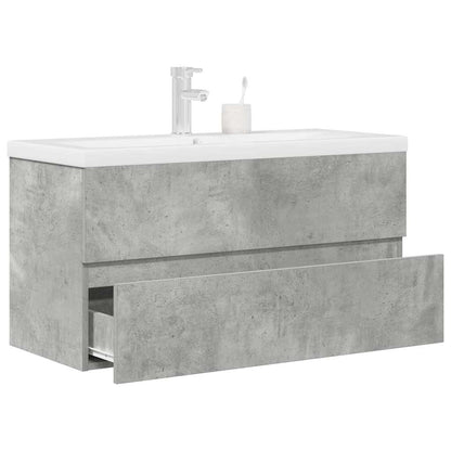 vidaXL 2 Piece Bathroom Furniture Set Concrete Grey Engineered Wood 1