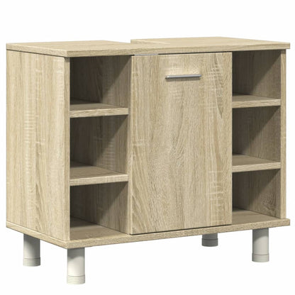 vidaXL 4 Piece Bathroom Furniture set Sonoma Oak Engineered Wood 4