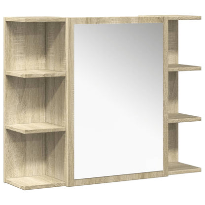 vidaXL 4 Piece Bathroom Furniture set Sonoma Oak Engineered Wood 6