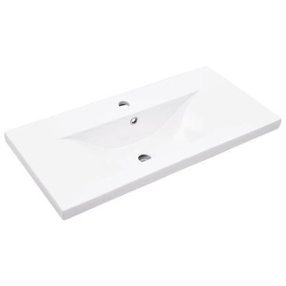 Sink Cabinet with Built-in Basin Engineered Wood 80 x 38.5 x 46 cm Sonoma oak without faucet