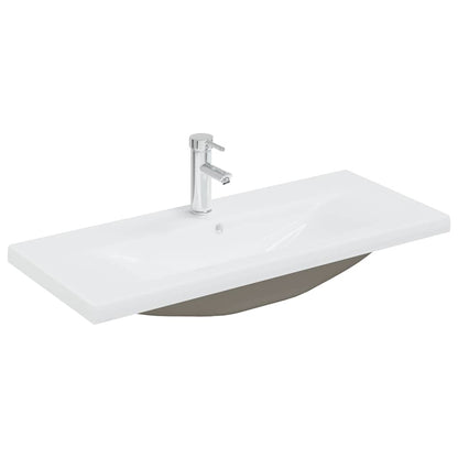 vidaXL Bathroom Sink Cabinet with Built-in Basin Sonoma Oak 6