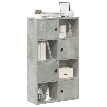 Bookcase 89x24x101.5 cm Engineered Wood Concrete grey 60 cm