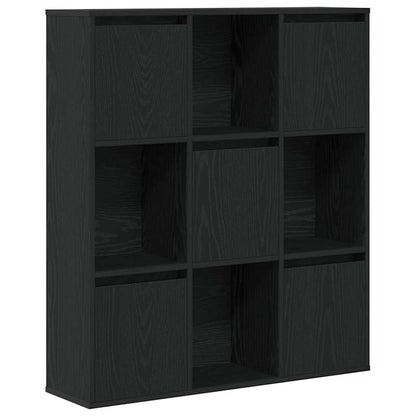 Bookcase 89x24x101.5 cm Engineered Wood Black 89 cm