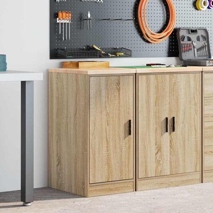 Garage Storage Cabinet Solid Wood Pine 40 x 51 x 85 cm 1 Wood Door Sonoma oak
