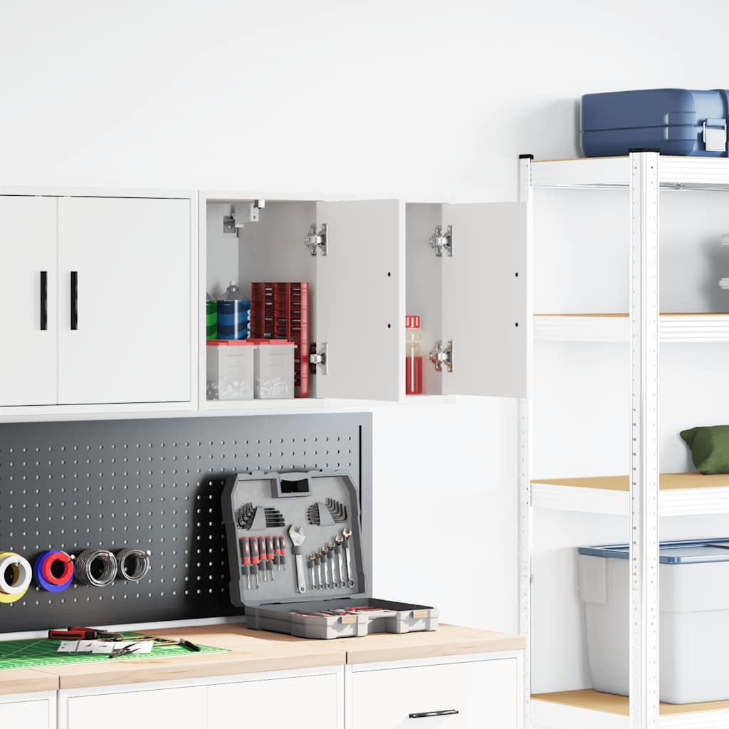Garage Wall Cabinets Engineered Wood 2 pcs 30 x 30 x 41 cm White