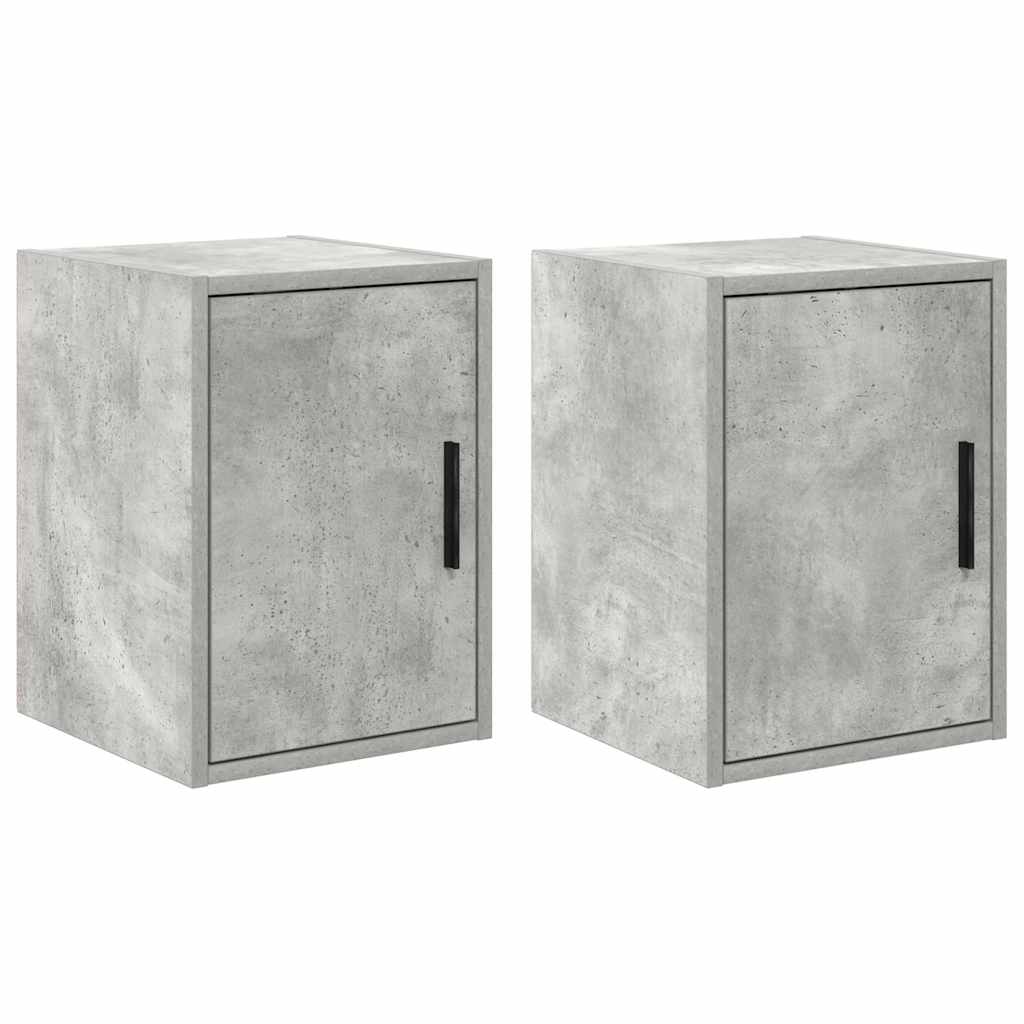 Garage Wall Cabinets Engineered Wood 2 pcs 30 x 30 x 41 cm Concrete grey