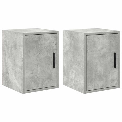 Garage Wall Cabinets Engineered Wood 2 pcs 30 x 30 x 41 cm Concrete grey