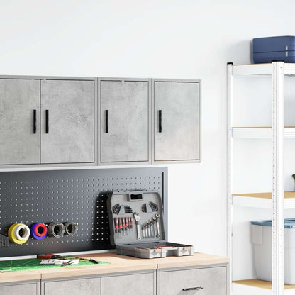 Garage Wall Cabinets Engineered Wood 2 pcs 30 x 30 x 41 cm Concrete grey