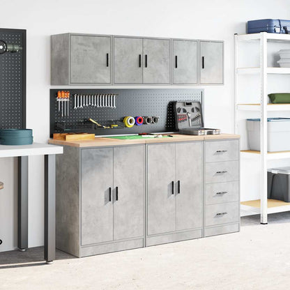 Garage Wall Cabinets Engineered Wood 2 pcs 30 x 30 x 41 cm Concrete grey