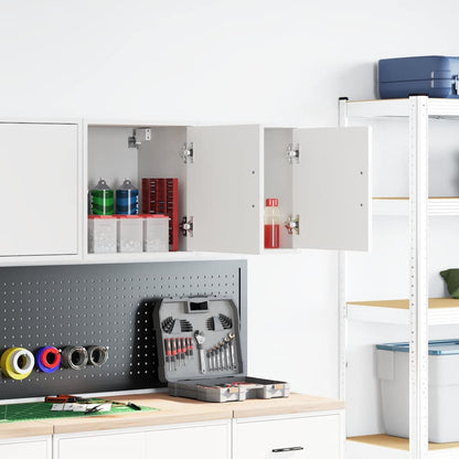 Garage Wall Cabinets Engineered Wood 2 pcs 40 x 30 x 41 cm White