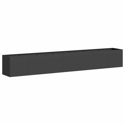 Planter 280x40x40 cm Cold-rolled Steel Black