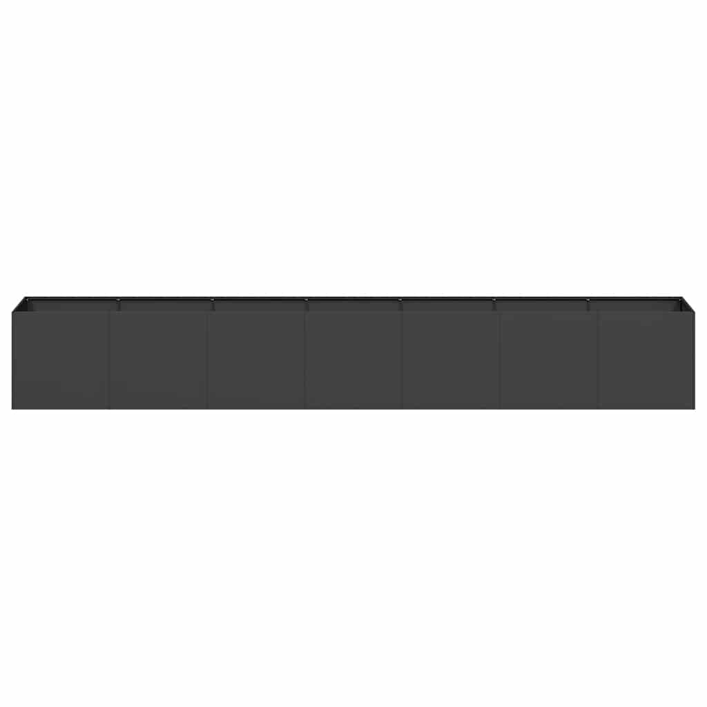 Planter 280x40x40 cm Cold-rolled Steel Black