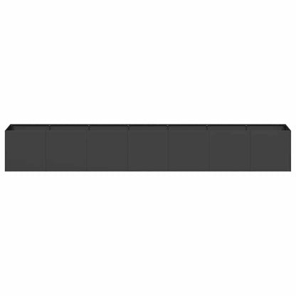 Planter 280x40x40 cm Cold-rolled Steel Black