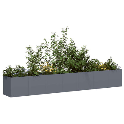 Planter 280x40x40 cm Cold-rolled Steel Anthracite