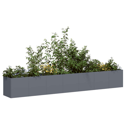 Planter 280x40x40 cm Cold-rolled Steel Anthracite