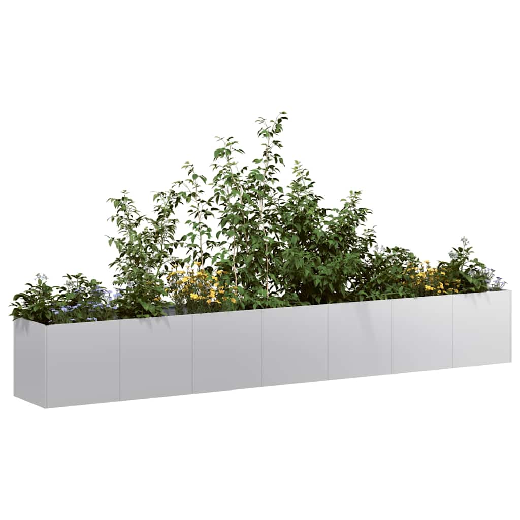 Planter 280x40x40 cm Cold-rolled Steel Galvanised steel