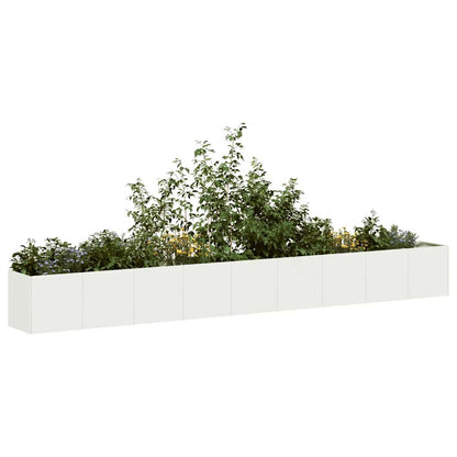 Planter 360x40x40 cm Cold-rolled Steel White
