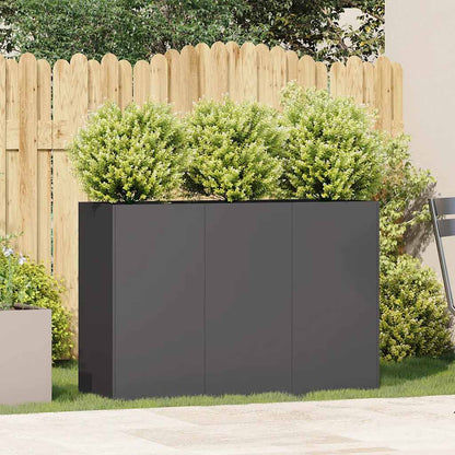 Planter 120x40x80 cm Cold-rolled Steel Black