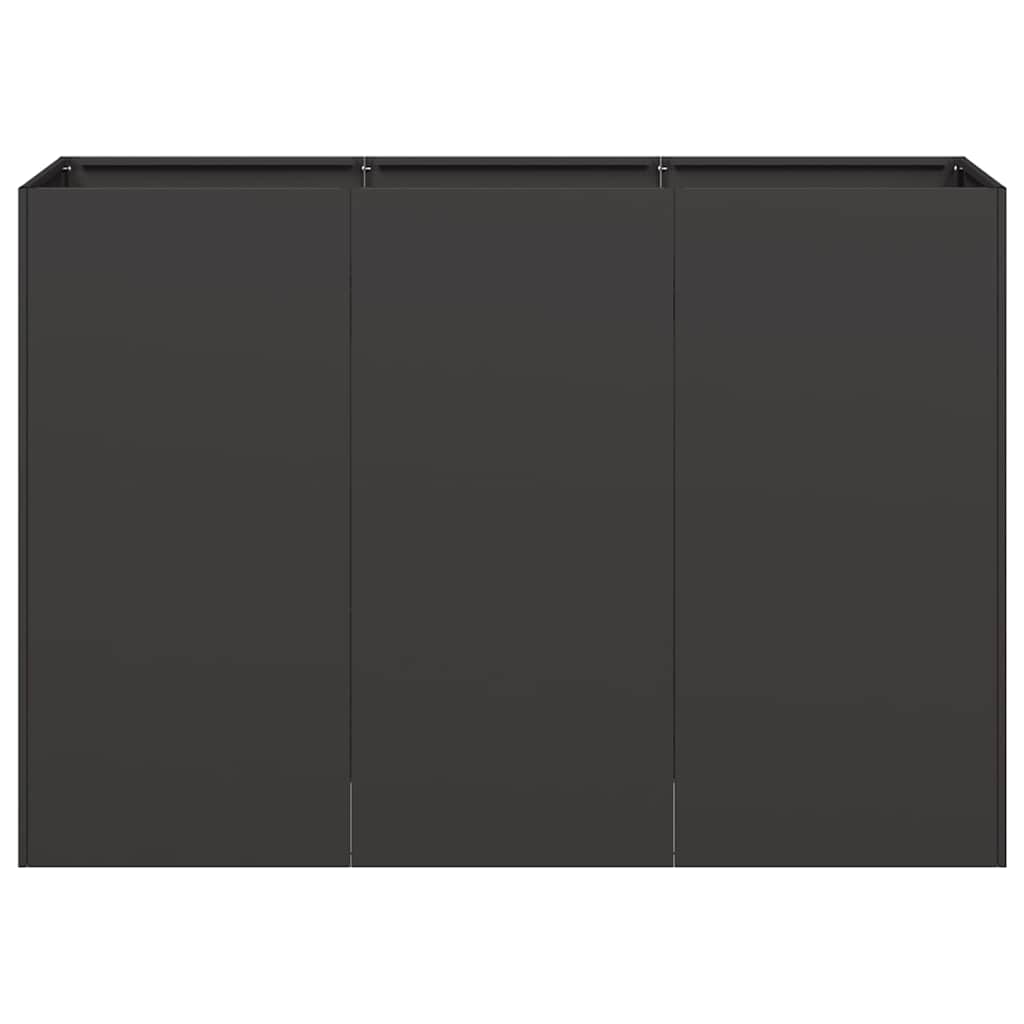 Planter 120x40x80 cm Cold-rolled Steel Black