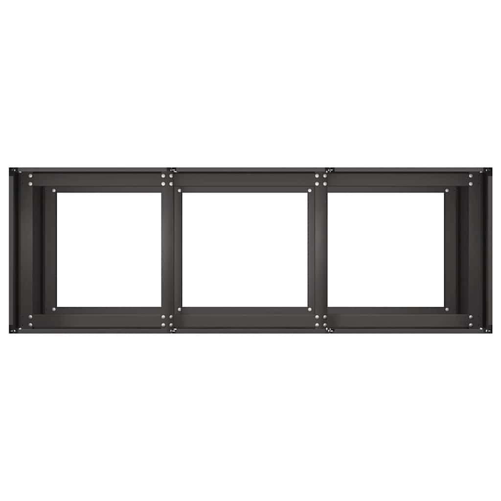 Planter 120x40x80 cm Cold-rolled Steel Black
