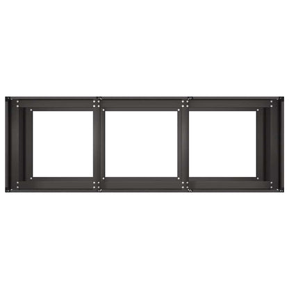 Planter 120x40x80 cm Cold-rolled Steel Black