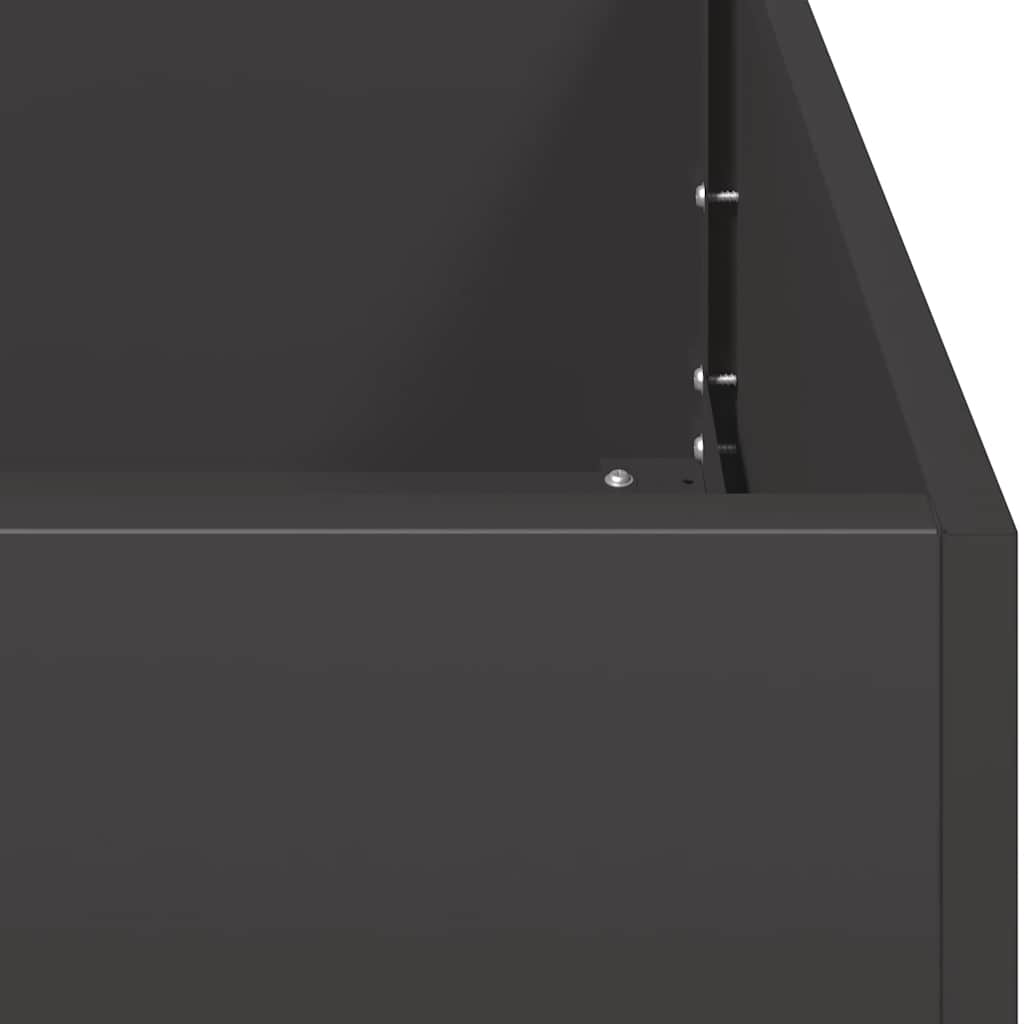 Planter 120x40x80 cm Cold-rolled Steel Black