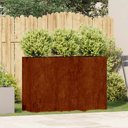 Planter 120x40x80 cm Cold-rolled Steel Weathering steel