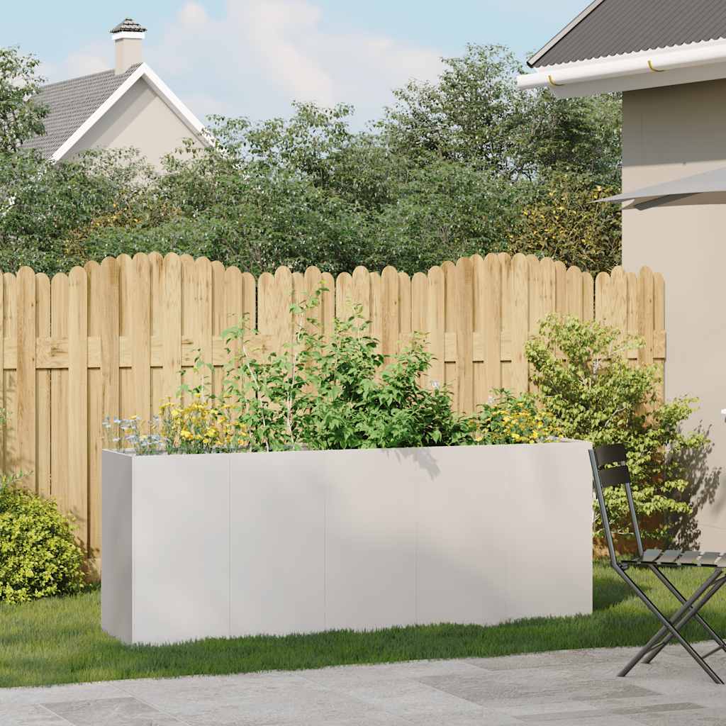 vidaXL Planter 200x40x80 cm Stainless Steel 3