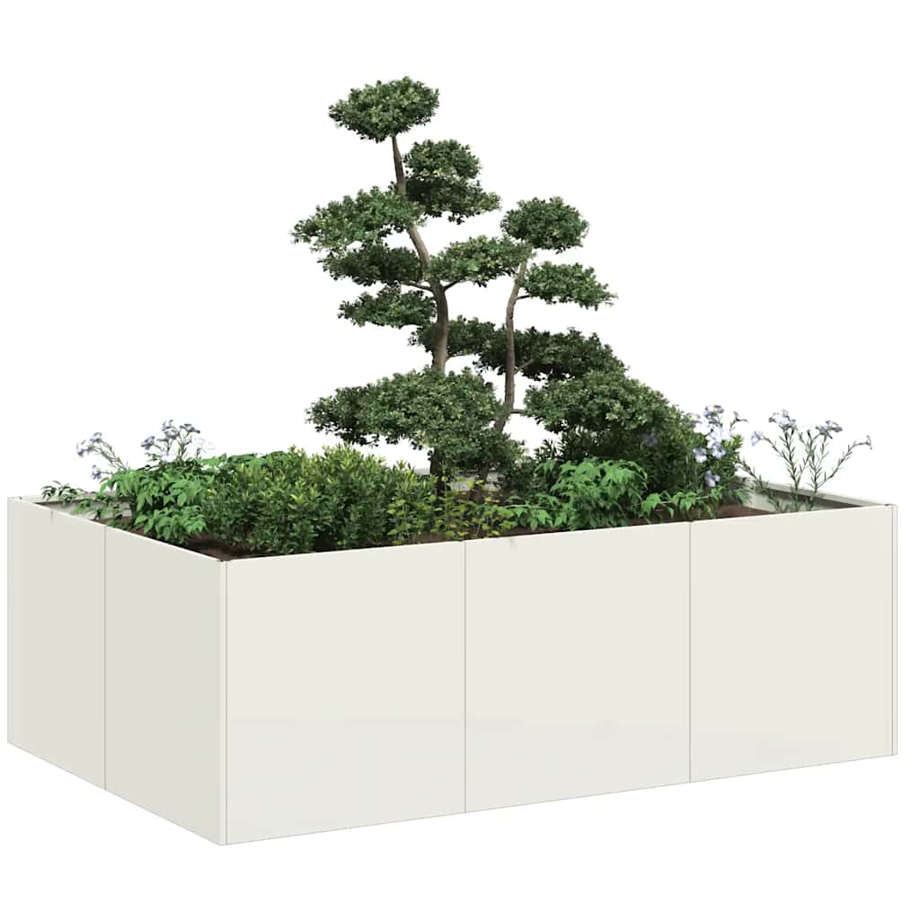 Planter 120x80x40 cm Steel White