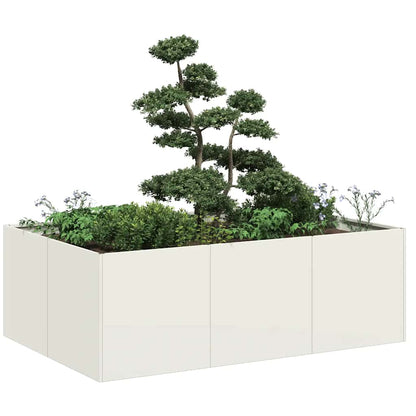 Planter 120x80x40 cm Steel White