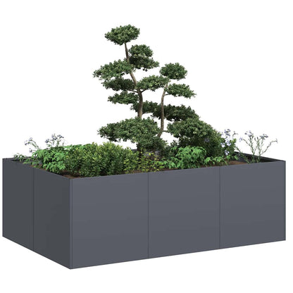 Planter 120x80x40 cm Steel Anthracite