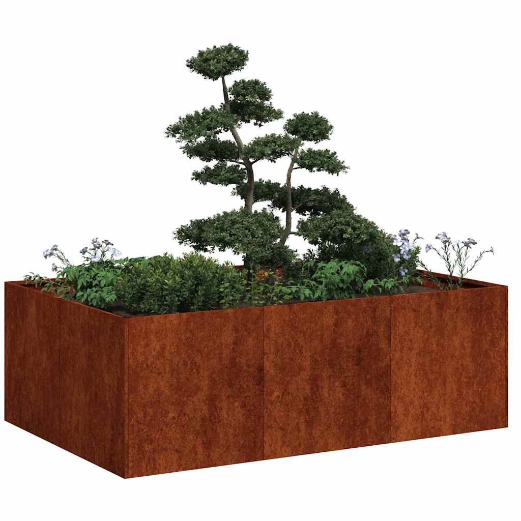Planter 120x80x40 cm Steel Weathering steel