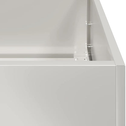 vidaXL Planter 280x80x40 cm Stainless Steel 6