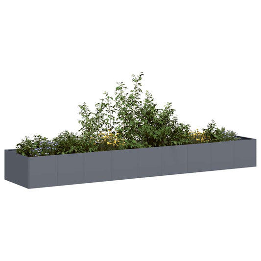 Planter 360x80x40 cm Steel Anthracite